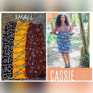 Lularoe Cassie Pencil Skirt Lot of 3 Size Small
